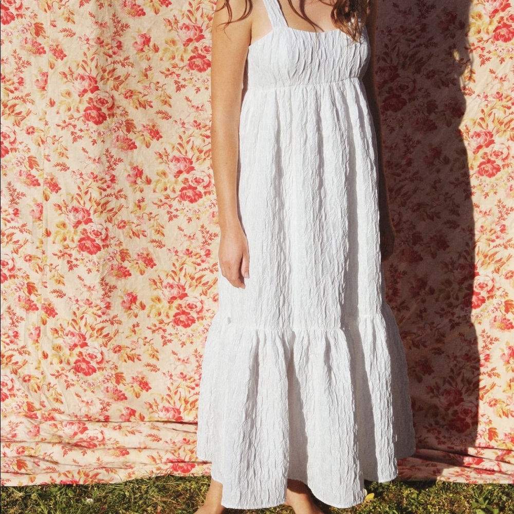 Zara voluminous textured weave dress